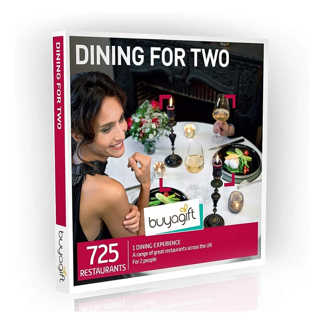 Buyagift Dining for Two Gift Experiences Box 725 - Gourmet Cuisine, Romantic Dinners, Afternoon Teas