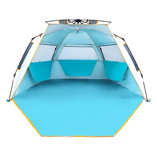 Tenda da Spiaggia Wolfwise UPF 50 - Montaggio Rapido - Leggera - Protezione Solare