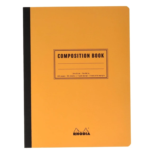 Rhodia 119248C Quaderno Flessibile Dorso Telato Composition Book Arancione B5 - 160 Pagine