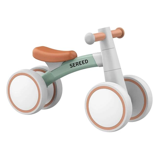 Sereed Bicicletta per Bambini 1 Anno - Giocattolo 12-24 Mesi - Prima Bicicletta Senza Pedale con 4 Ruote - Regalo Compleanno