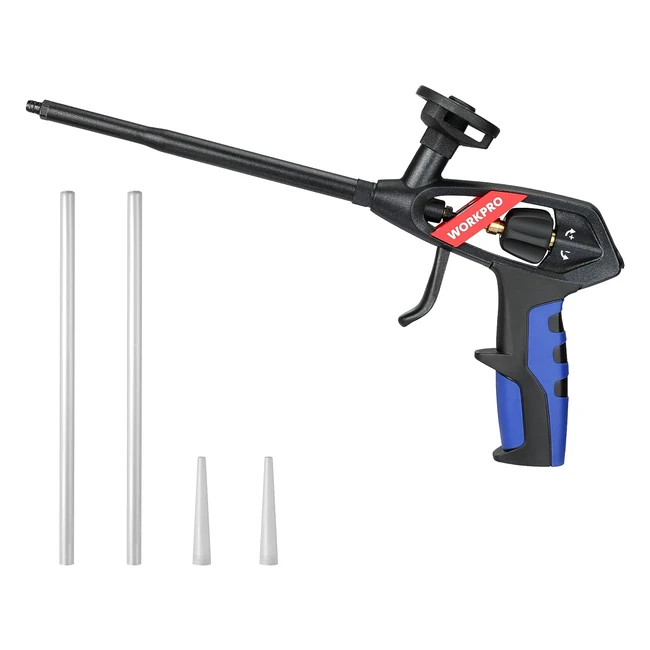 Workpro Teflon Foam Gun - One Hand Adjustment - PU Expanding Spray Gun - Sealant
