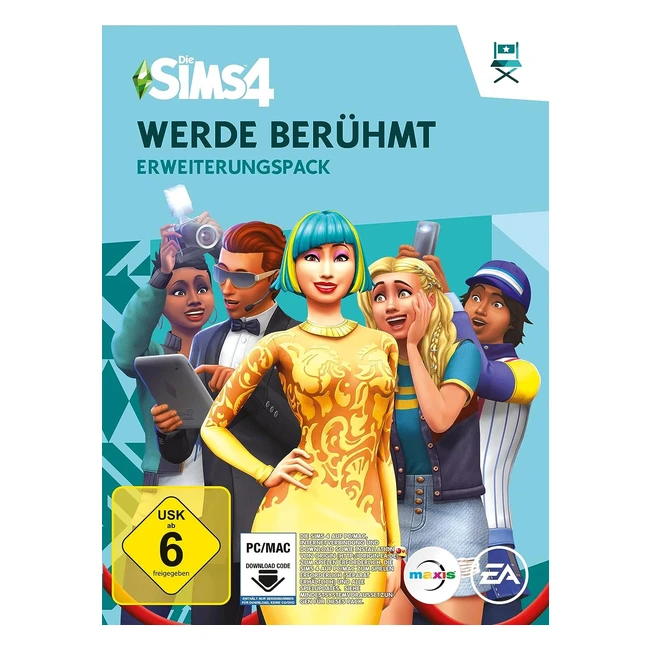 Die Sims 4 Werde berühmt EP6 Erweiterungspack PC/Mac - Videogame Code in der Box - Deutsch