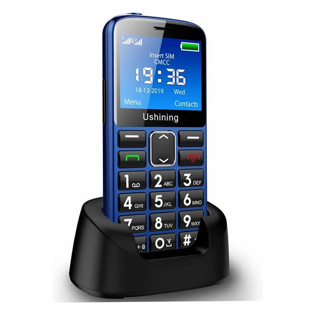 Chakeyake Big Button Mobile Phone for Elderly - Easy to Use Basic Cell Phone - D