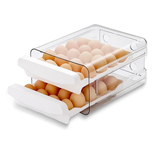 Huevera para Refrigerador 40 Rejillas 2 Capas - Mantén tus Huevos Frescos