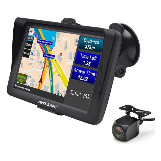 GPS Auto Voiture Poids Lourds 7 pouces Europe 52 Carte - Navigation Automatique