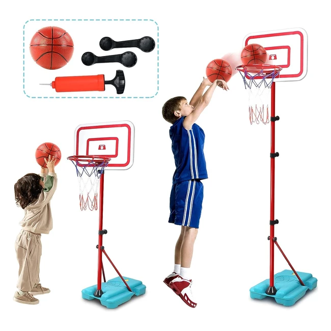 Canasta Baloncesto Infantil Ajustable - Resistente - Regalos para Niños - Altura 88cm a 190cm