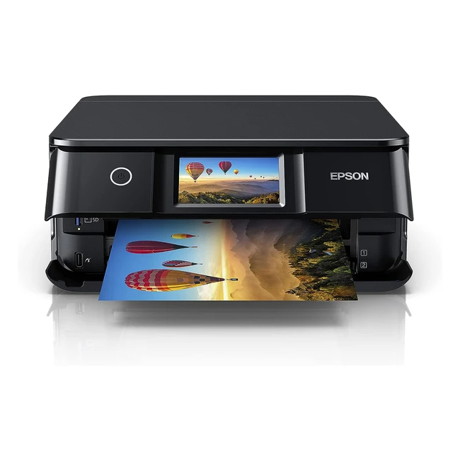 Epson Expression Photo XP8700 3in1 Tinten-Multifunktionsdrucker A4 Scanner Kopierer WiFi Duplex 43 Touchscreen Einzelne Patronen 6 Farben Amazon Dash Replenishment aktiviert Schwarz