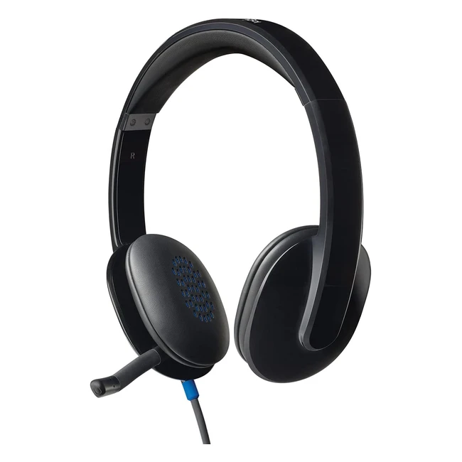 Logitech H540 Wired Headset Stereo Headphone with Noise-Cancelling Mic USB On-Ea