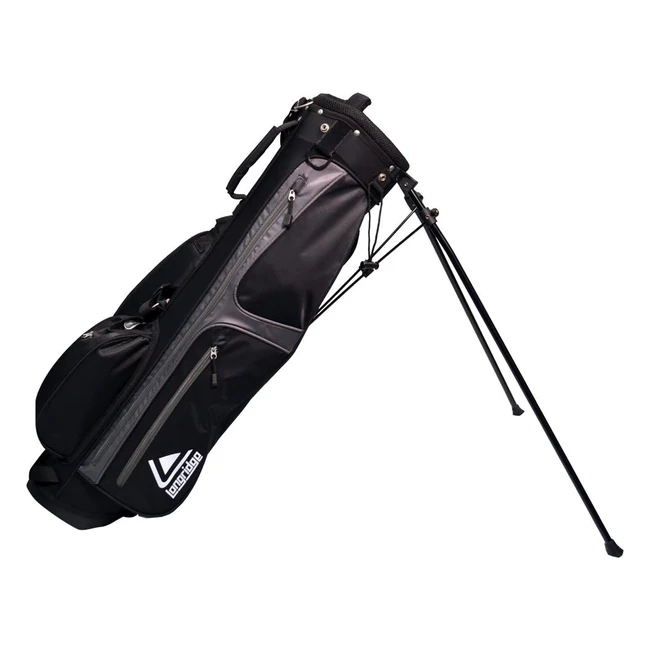 Longridge 6 Weekend Golf Stand Bag - Lightweight & Durable - Black/Silver