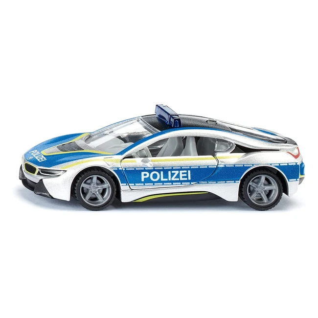 Siku 2302 Auto Polizia BMW i8 Metallo Plastica 150 Blu Argento Portiere Ali Gabbiano