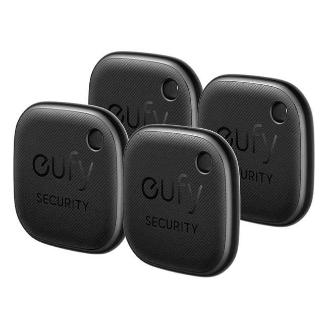 Eufy Security Localisateur d'Article Bluetooth 4 Pack - Traqueur pour Clés et Bagages - Fonctionne avec Apple Find My - Résistant à l'Eau