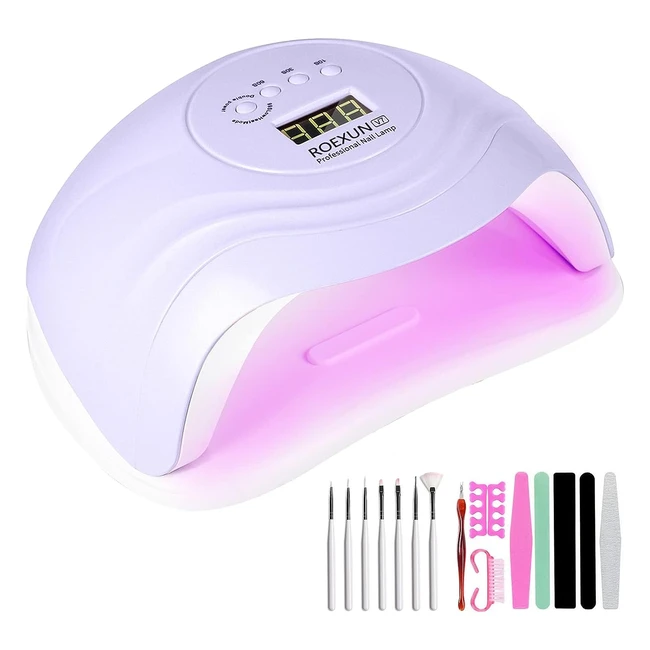 Lampada Unghie LED UV 168W - Asciugatrice per Gel a LED per Smalto - Timer 4 Impostazioni - Manicure/Pedicure