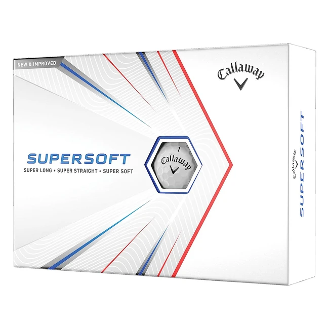 Callaway Balles de Golf Supersoft 2021 - Haute Vitesse et Distance