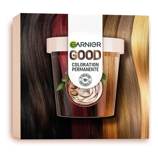 Garnier Coloration Permanente Sans Ammoniaque - 90% d'Ingrédients Naturels - Beurre de Karité - 100% Couverture Cheveux Blancs - Starter Kit - Châtain Cacao 40