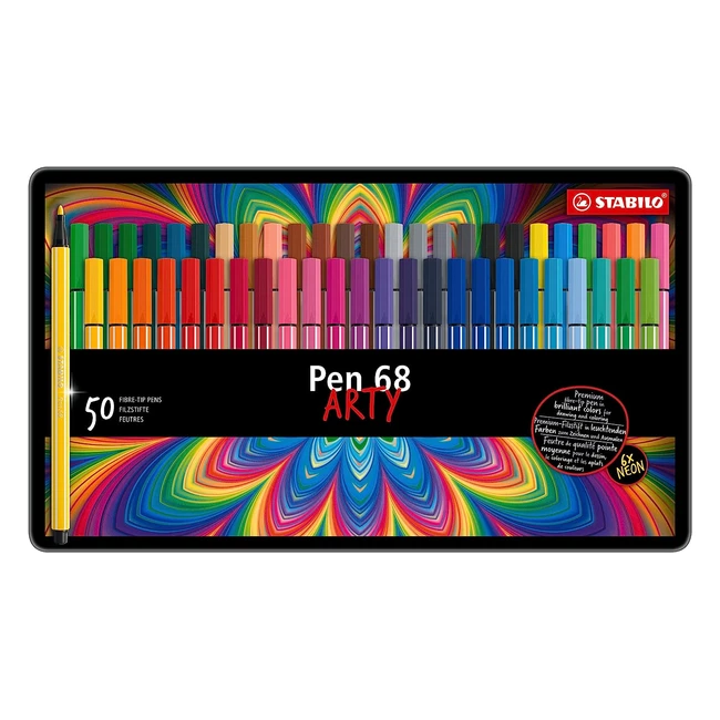 Stabilo Pen 68 Premium Fasermaler 50er Set verschiedene Farben