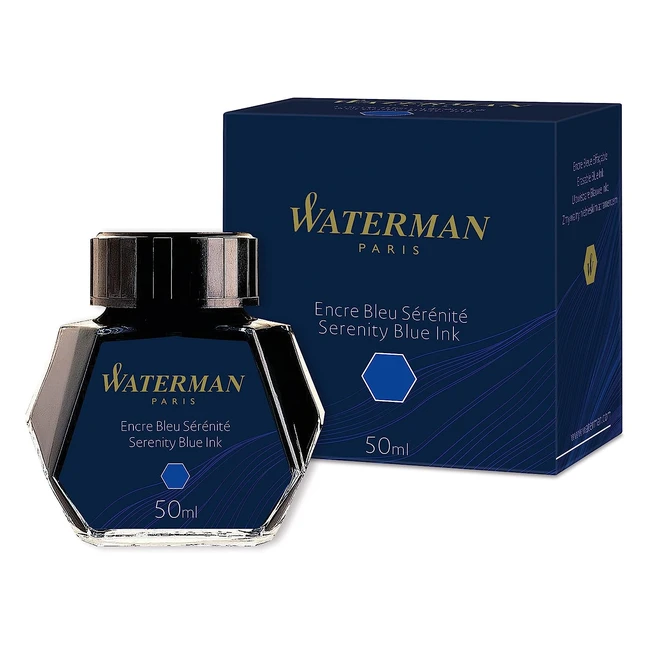 Waterman Serenity Blue Fountain Pen Ink - 50ml Bottle