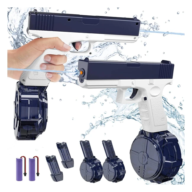 Pistola de Agua Elctrica para Adultos y Nios - 2 Pack - Gran Capacidad y Lar