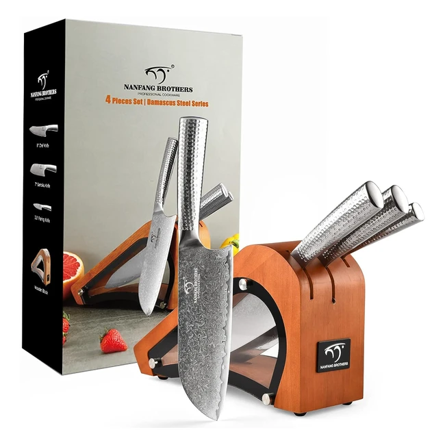Superior Damascus Kitchen Knife Set - VG10 Steel, 67 Layers, 1000-2000 cm Sharp