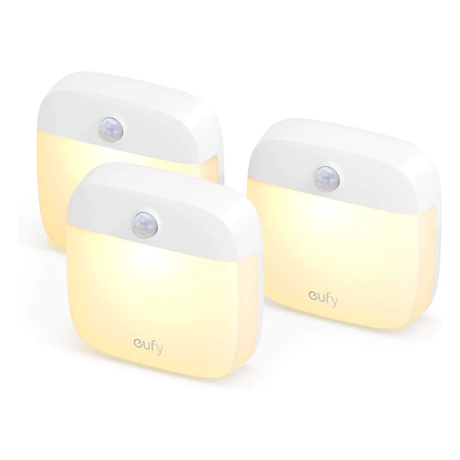 Eufy 3er Pack Lumi StickOn Nachtlichter  Bewegungssensor  Energiesparend  Kom