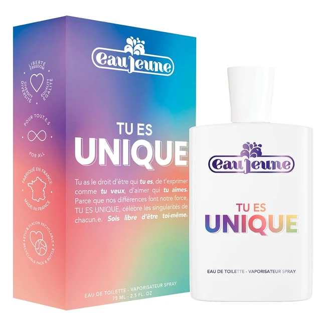 Eau Jeune Eau de Toilette Tu Es Unique 75ml - Parfum Frais et Engagé