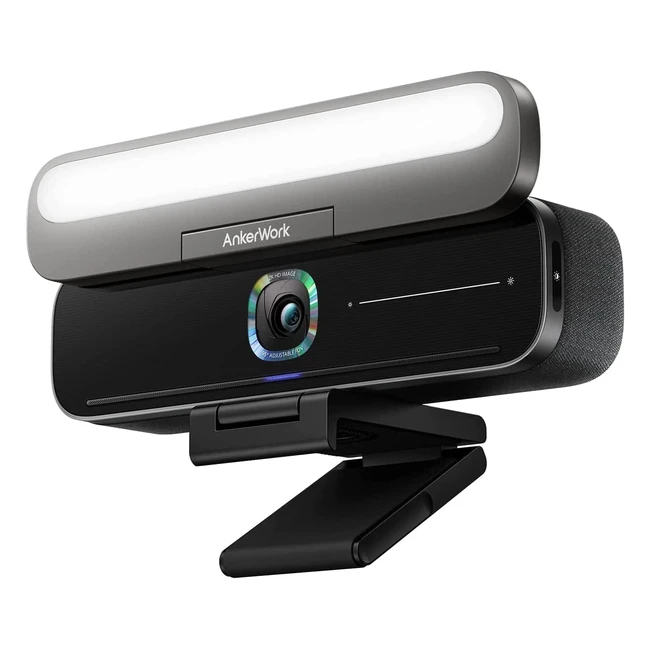 Webcam Ankerwork B600 con Luce Fotocamera 2K e Illuminazione - Risoluzione 2K e Audio di Qualità