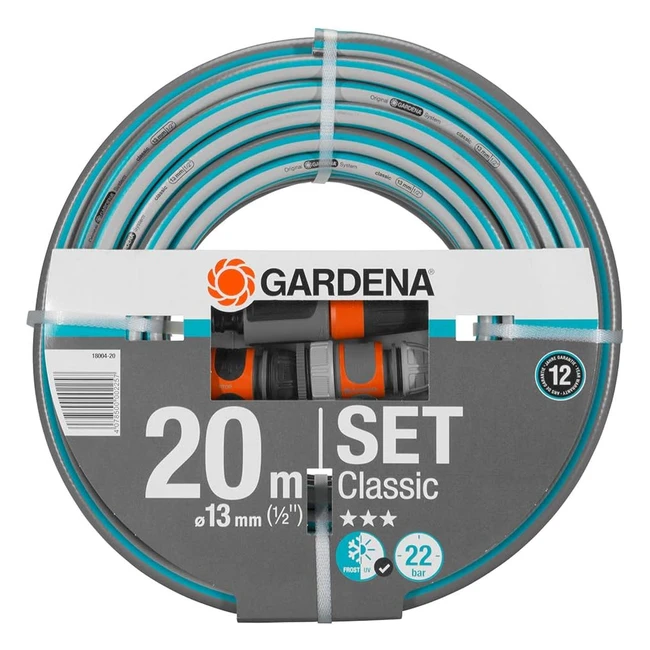 Manguera Gardena Classic 12 20m con Accesorios - Alta Calidad