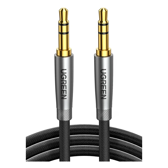 UGREEN Aux Kabel 3,5 mm Audio Kabel Nylon für Galaxy S10/S10/S9 iPhone 6S/6/5S Auto Kopfhörer HiFi System Lautsprecher Soundbar TV usw.
