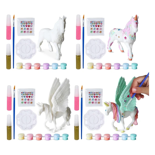 Set Pittura Unicorno Bambina - Bonnyco - 4 Pezzi - Gadget Compleanno Bambini