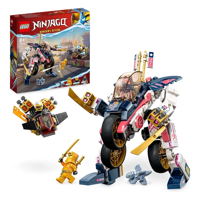 Lego 71792 Ninjago - Robot Bolide Transformable de Sora - Jouet Ninja pour Enfants