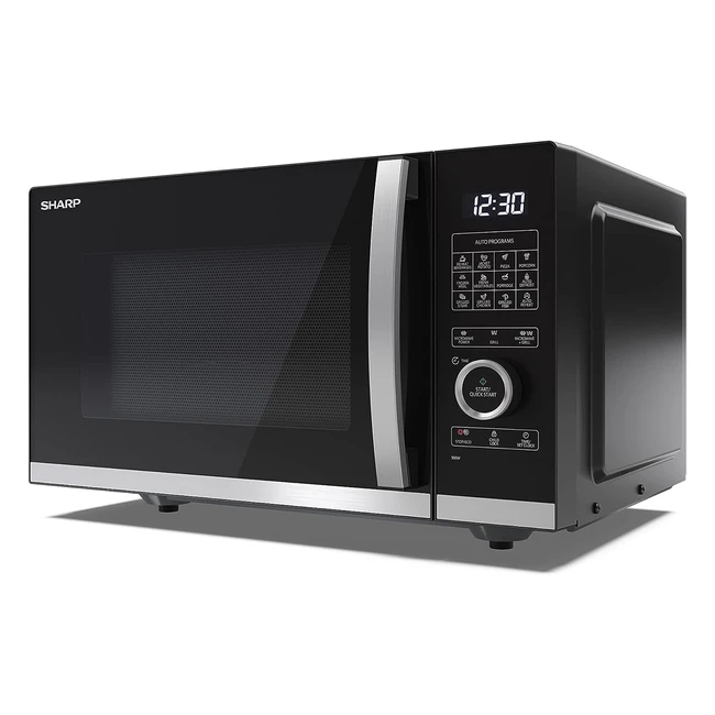 Sharp YCQG254AUB 25L Digital Flatbed Microwave with Grill - 10 Power Levels