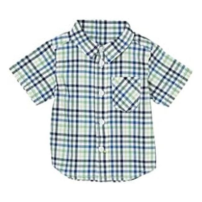sOliver Baby Boy Shirt 01N0 - Leichtes Baumwollhemd mit Knopfleiste und Brustta