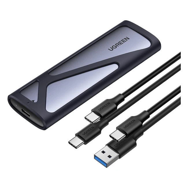 UGREEN M2 SSD Adapter Gehäuse USB 3.2 Gen2 Aluminium für NVMe und SATA SSDs 2280 2242 2230 2260 - 970 Pro 970 Evo