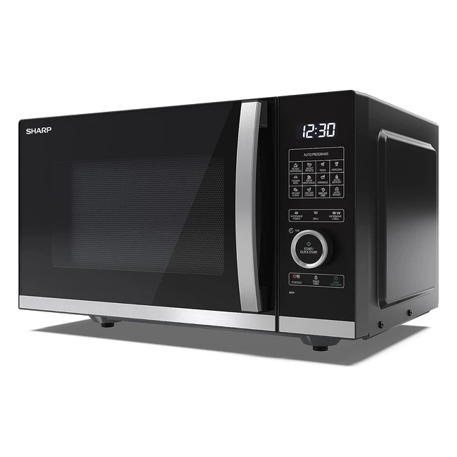 Sharp YCQG234AUB 23L 900W Digital Flatbed Microwave with Grill - 10 Power Levels