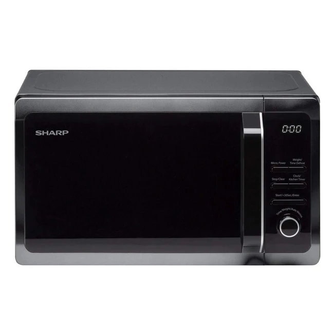 Sharp R274KM Solo Digital Microwave - 20L Capacity, 800W, Black, Turntable