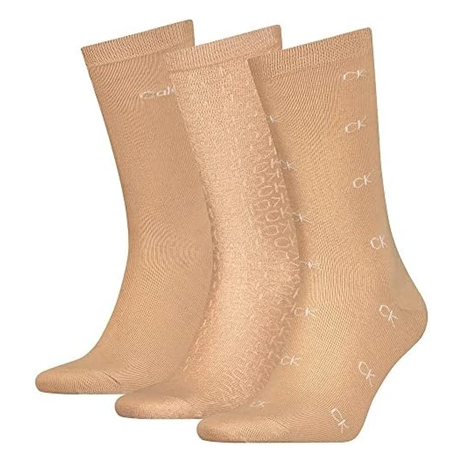 Calvin Klein Mens Classic Sock Pack of 3 - Rib Cuff Reinforced Heel and Toe