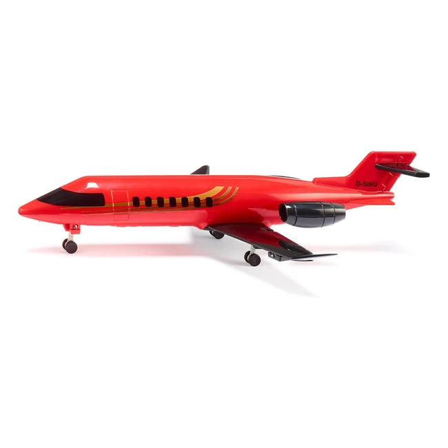 Siku 2526 Spielzeugflugzeug Jet Kunststoff rot 7 LED-Lichter einziehbares Fahrwe