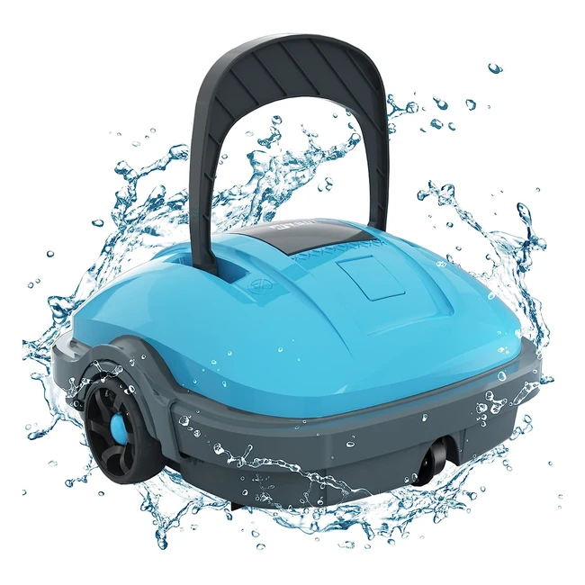 Wybot Poolroboter Poolstaubsauger mit Dualmotor Selbstparkfunktion Starke Saugleistung Automatischer Poolreiniger für überirdische Schwimmbäder bis zu 50 m Blau