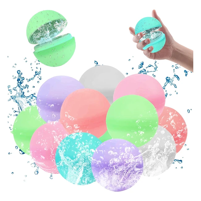 Reusable Water Balloons for Kids 25pcs - Silicone Water Bombs - Quick Fill Water Toys - Summer Fun Party Supplies