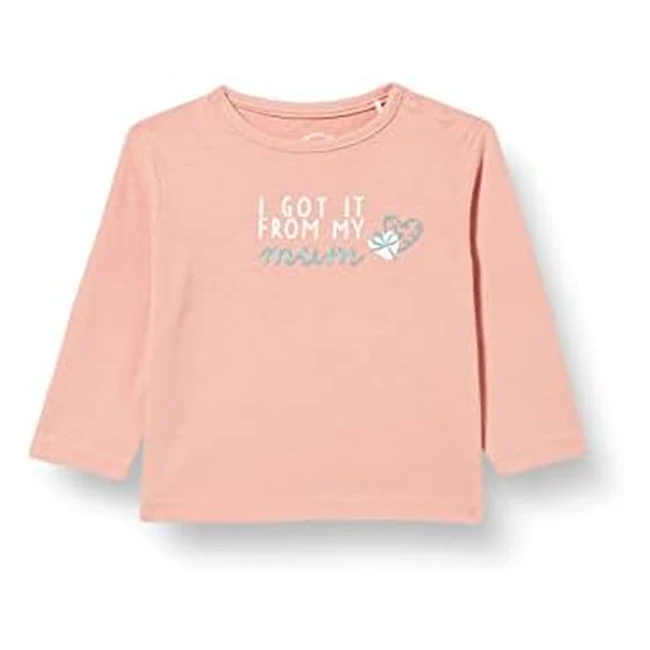 s.Oliver Junior Baby Mädchen T-Shirt Langarm Pink 92 - Schriftprint - Pull-On