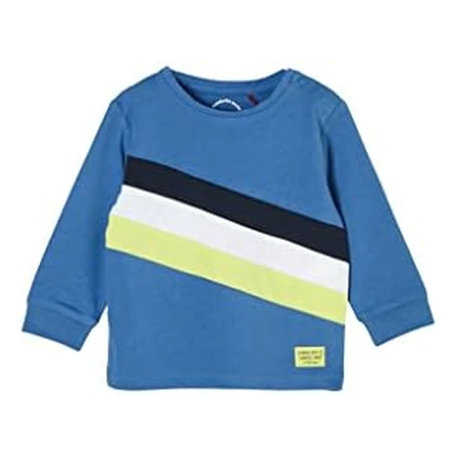 sOliver Unisex Baby Langarmshirt mit diagonalen Streifen 5427 80