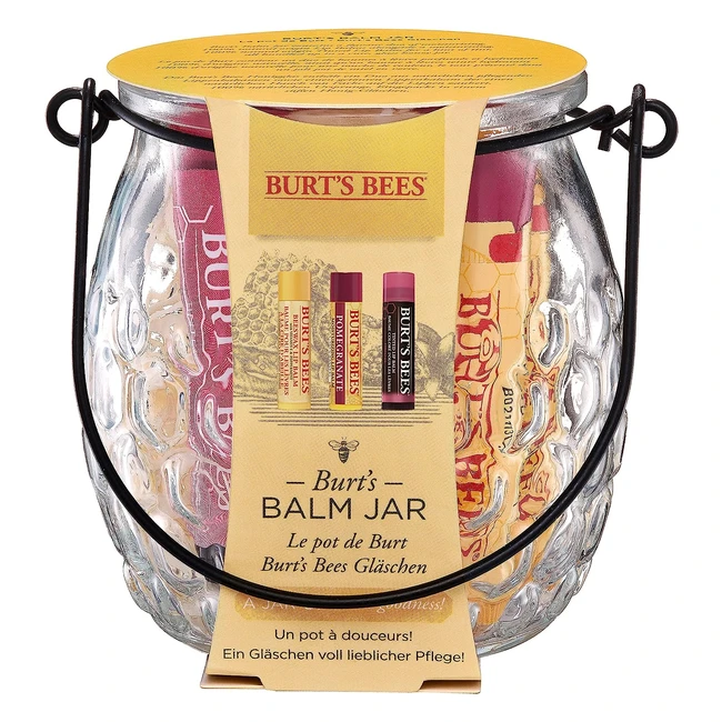 Burt's Bees Gift Set for Women - Beeswax Lip Balm, Pomegranate & Hibiscus Tinted Balm - 3x4.25g