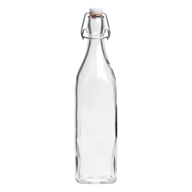 Butlers Swing Botella de Vidrio con Tapón Mecánico - Tamaño 1L - Material: Vidrio, Metal y Plástico