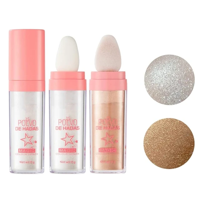 Fairy Highlighter 2pcs - Resaltador de Polvo para Cuerpo - Maquillaje Glitter Po