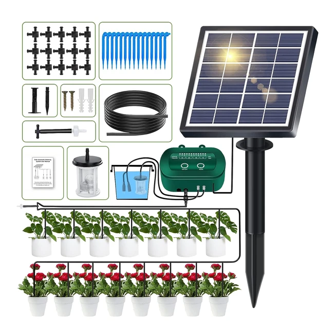 Solar Automatic Watering System Kit - Faphera, Ref: 12345 - Save 90% Water, Easy Installation