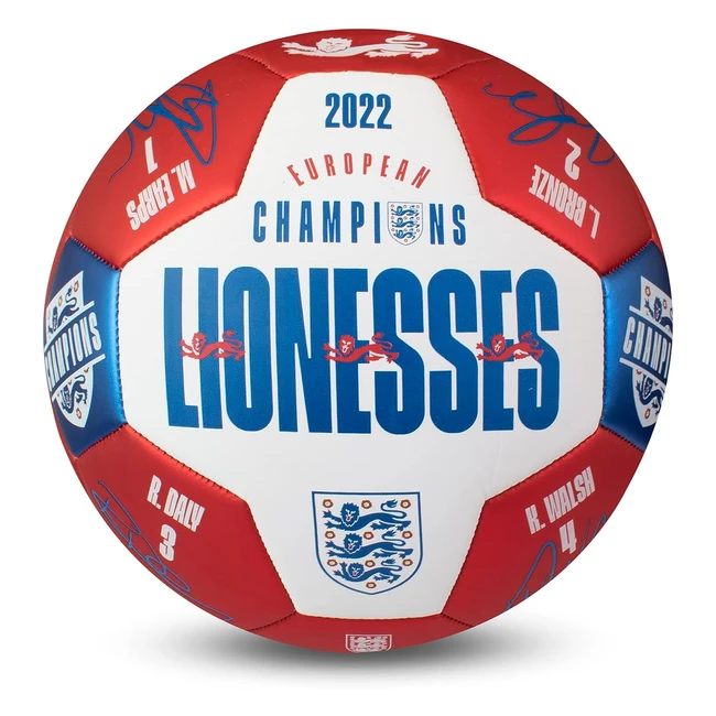 Official England Lionesses Euro Champions Signature Football - Size 5