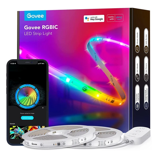 Govee RGBIC Pro LED Strip 20m  Alexa  Google Assistant  Musik Sync  Appsteue