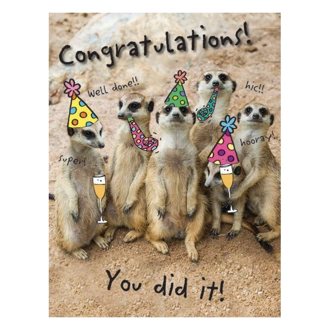 Congrats! Humour Occasion Card 8x6 inches - Piccadilly Greetings