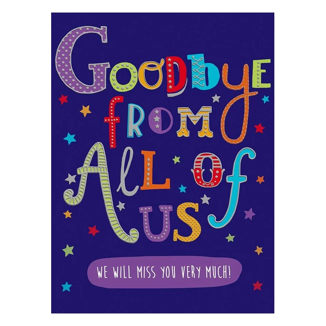 Big Goodbye Greeting Card | Piccadilly Greetings | H1175 x W875 | High Quality