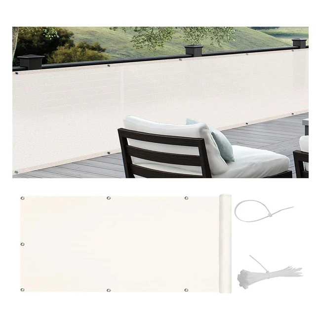 Brise-vue pour balcon Cool Area HDPE 75x500cm - Protection UV, résistant aux intempéries
