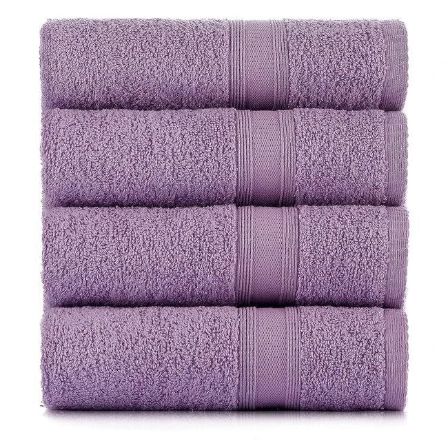 Set asciugamani lilla lavanda super assorbenti 100 cotone - Tuiste
